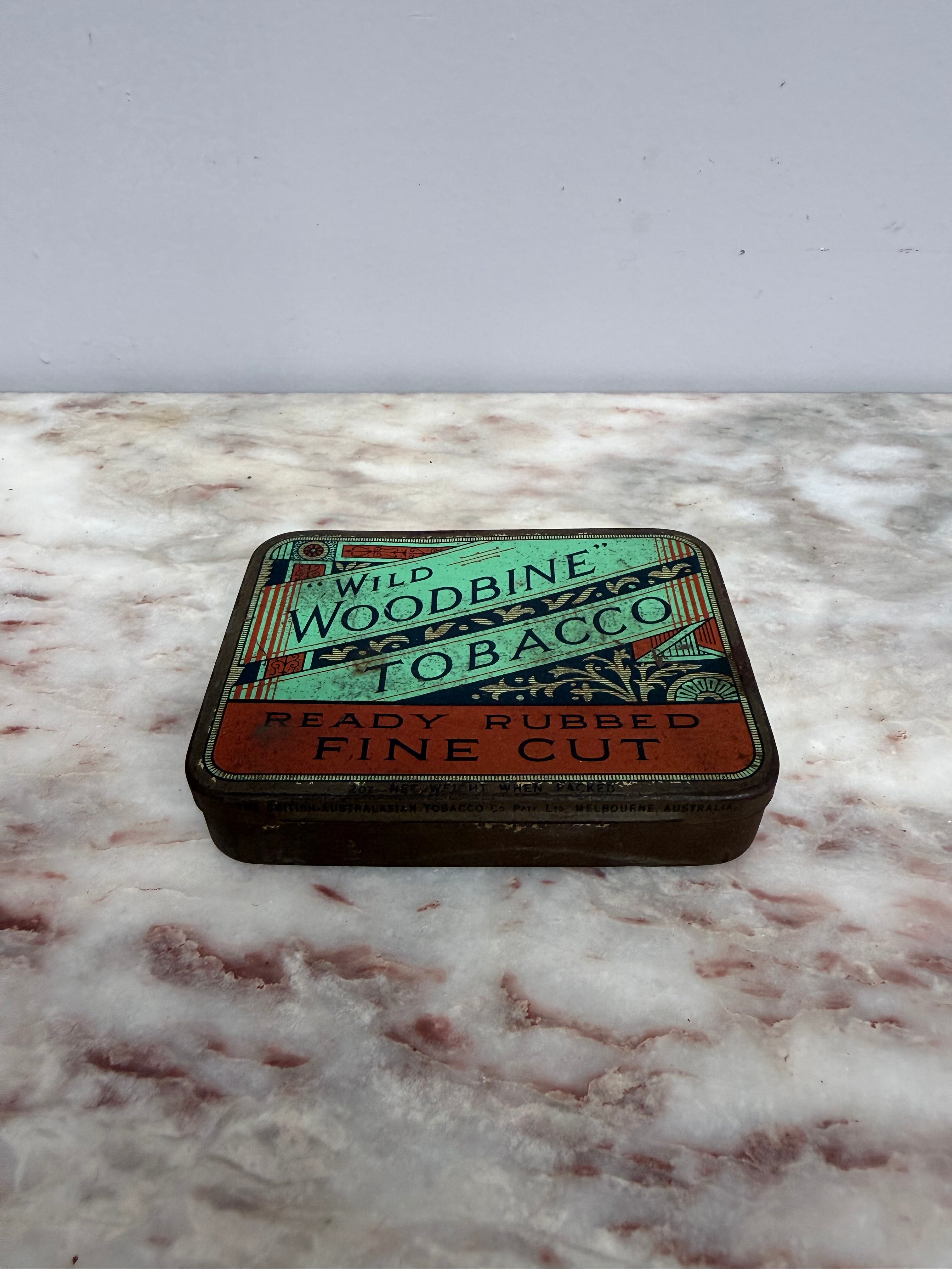 Vintage 'Wild Woodbine' Tobacco Tin | Antique & Vintage | Moonee Ponds Antiques | Australia Wide Delivery