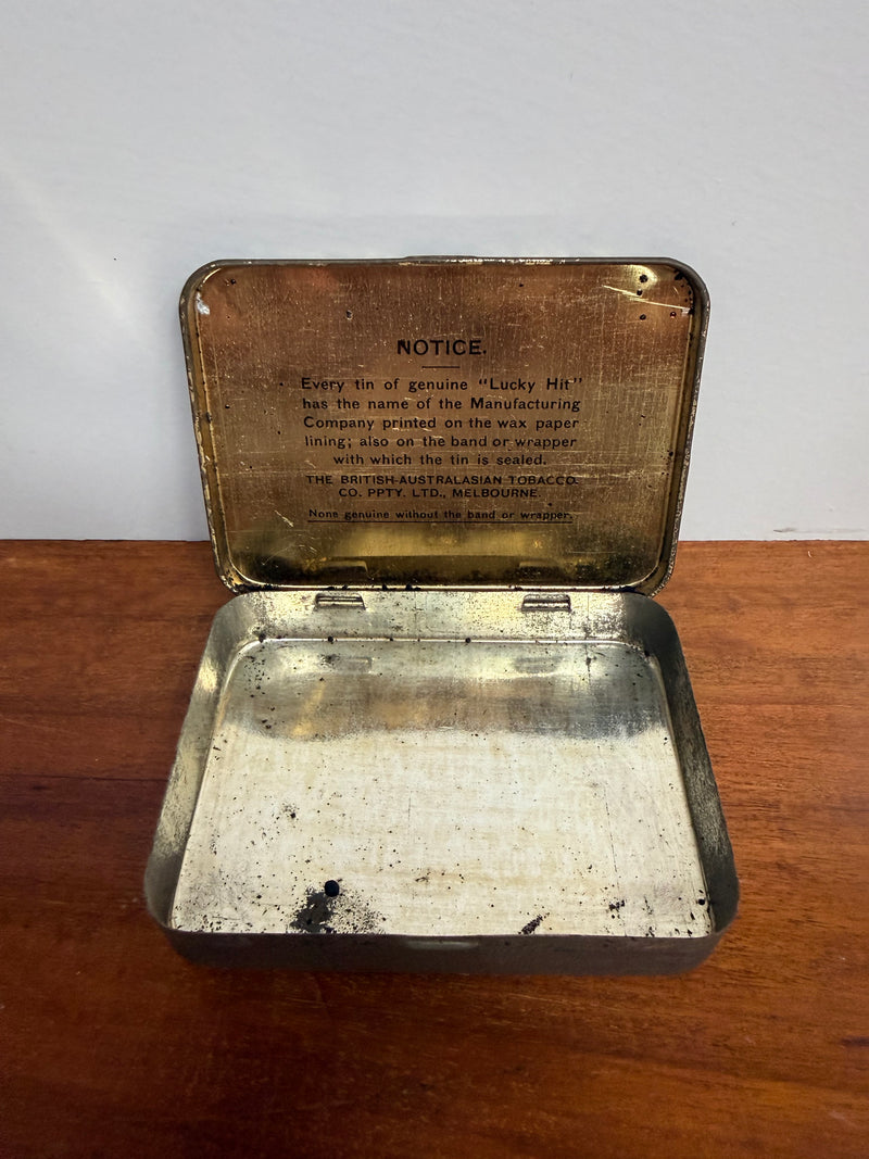 Vintage Lucky Hit Tobacco Tin
