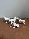 Vintage Set of Five Blanc de Chine Horse Figurines
