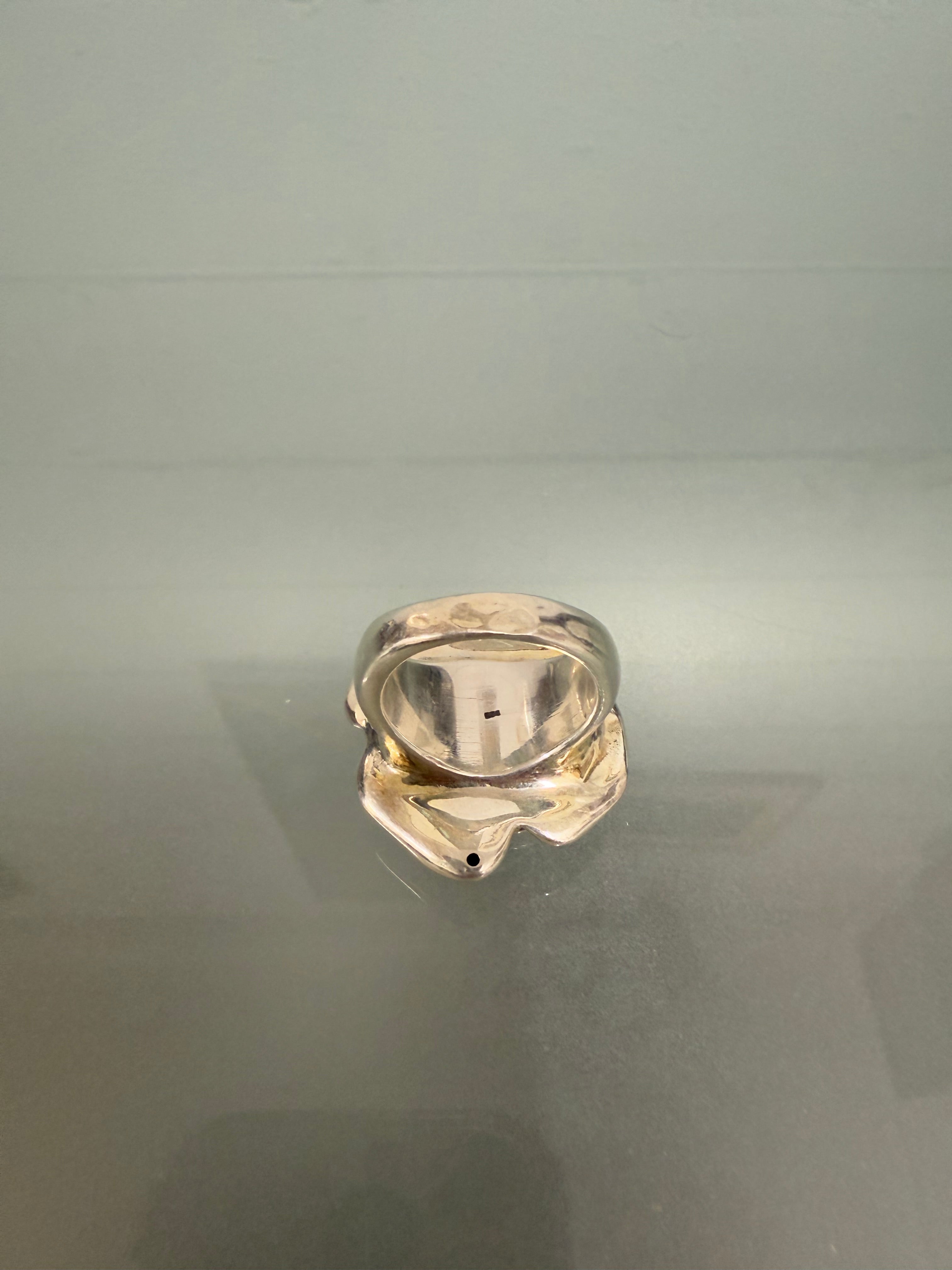 Sterling Silver Large Rose Ring | Antique & Vintage | Moonee Ponds Antiques | Australia Wide Delivery
