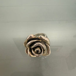 Sterling Silver Large Rose Ring