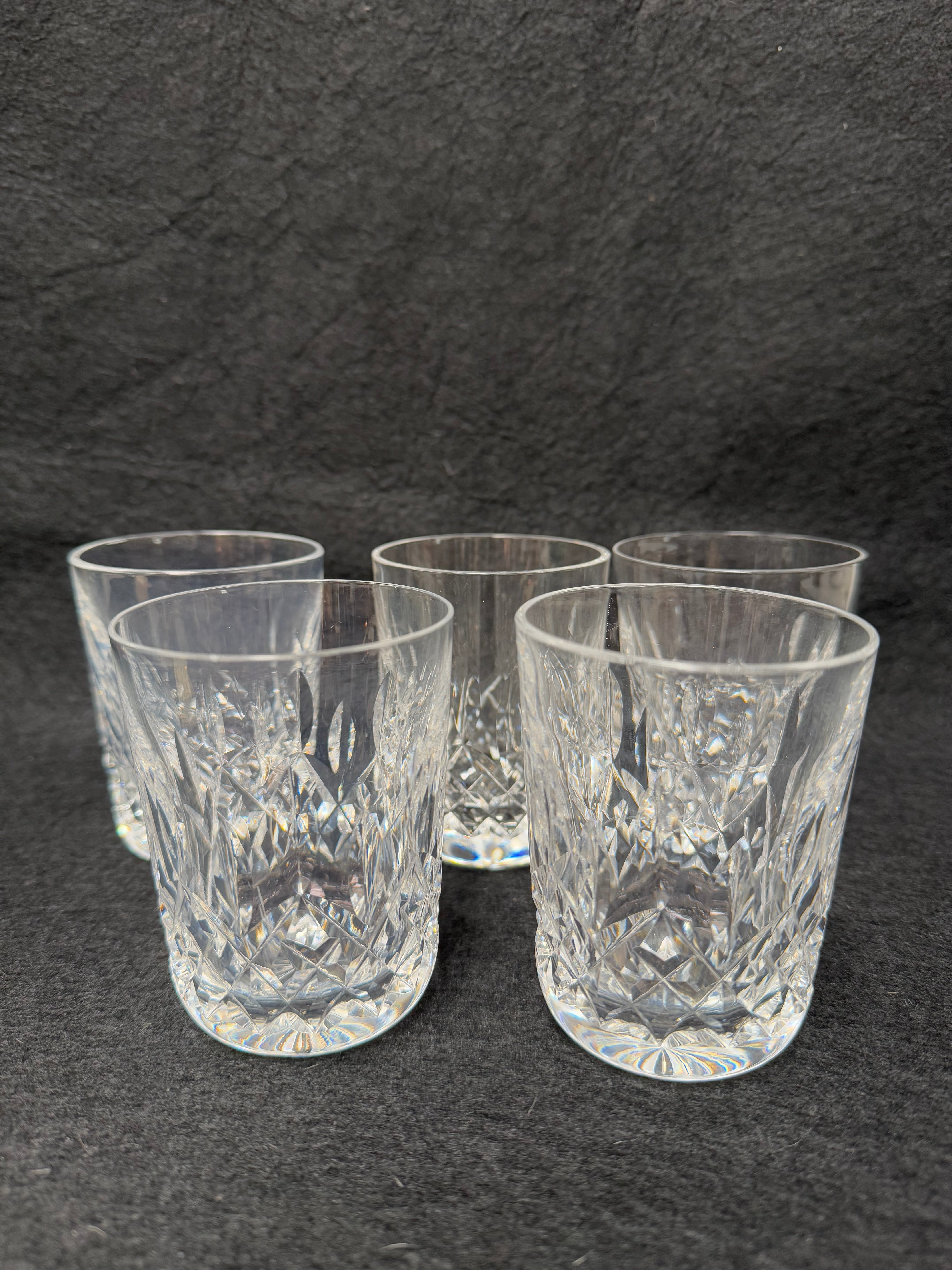 Vintage Set of Four Waterford Crystal Tumblers Lismore Pattern | Antique & Vintage | Moonee Ponds Antiques | Australia Wide