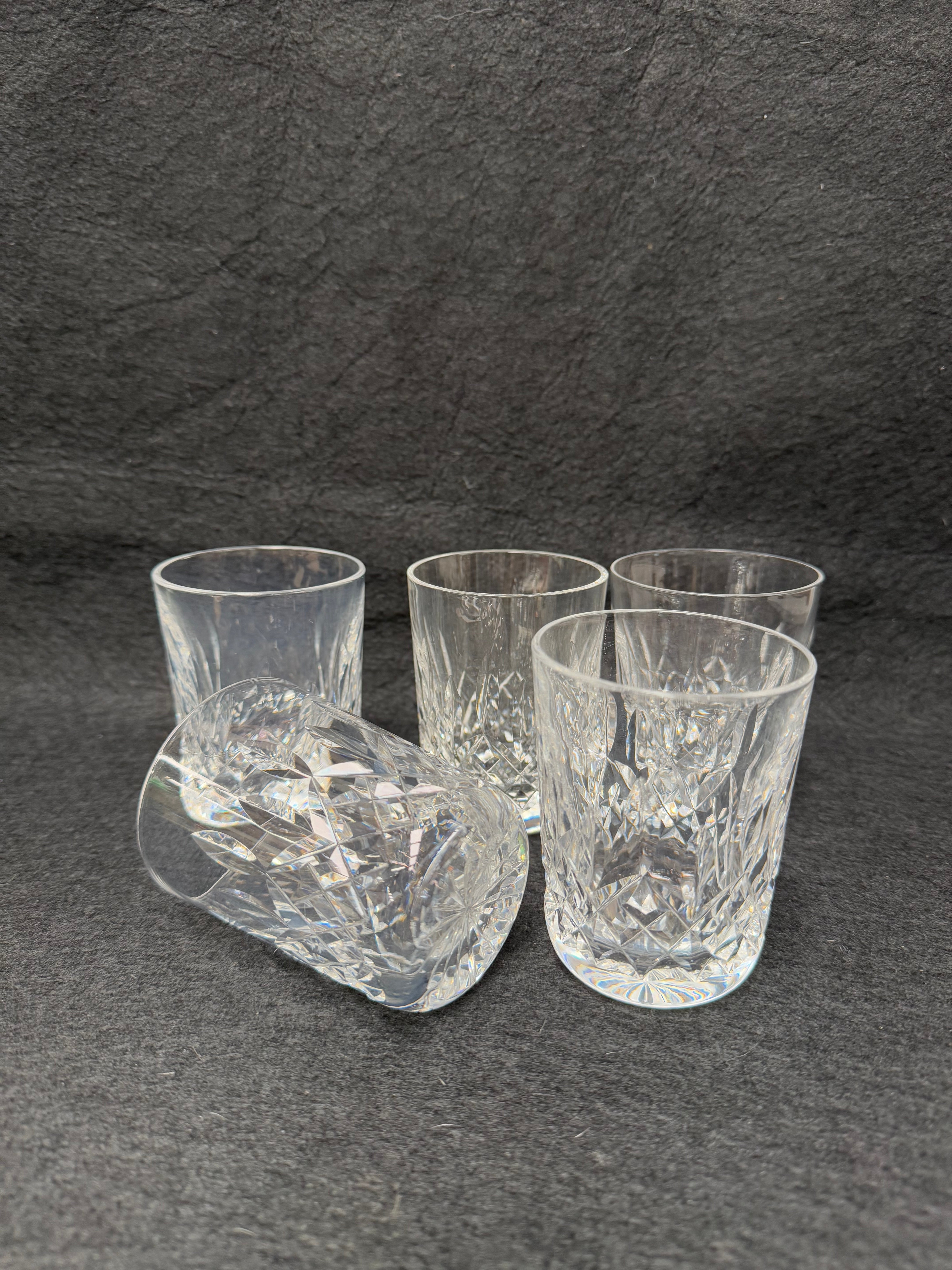 Vintage Set of Four Waterford Crystal Tumblers Lismore Pattern | Antique & Vintage | Moonee Ponds Antiques | Australia Wide