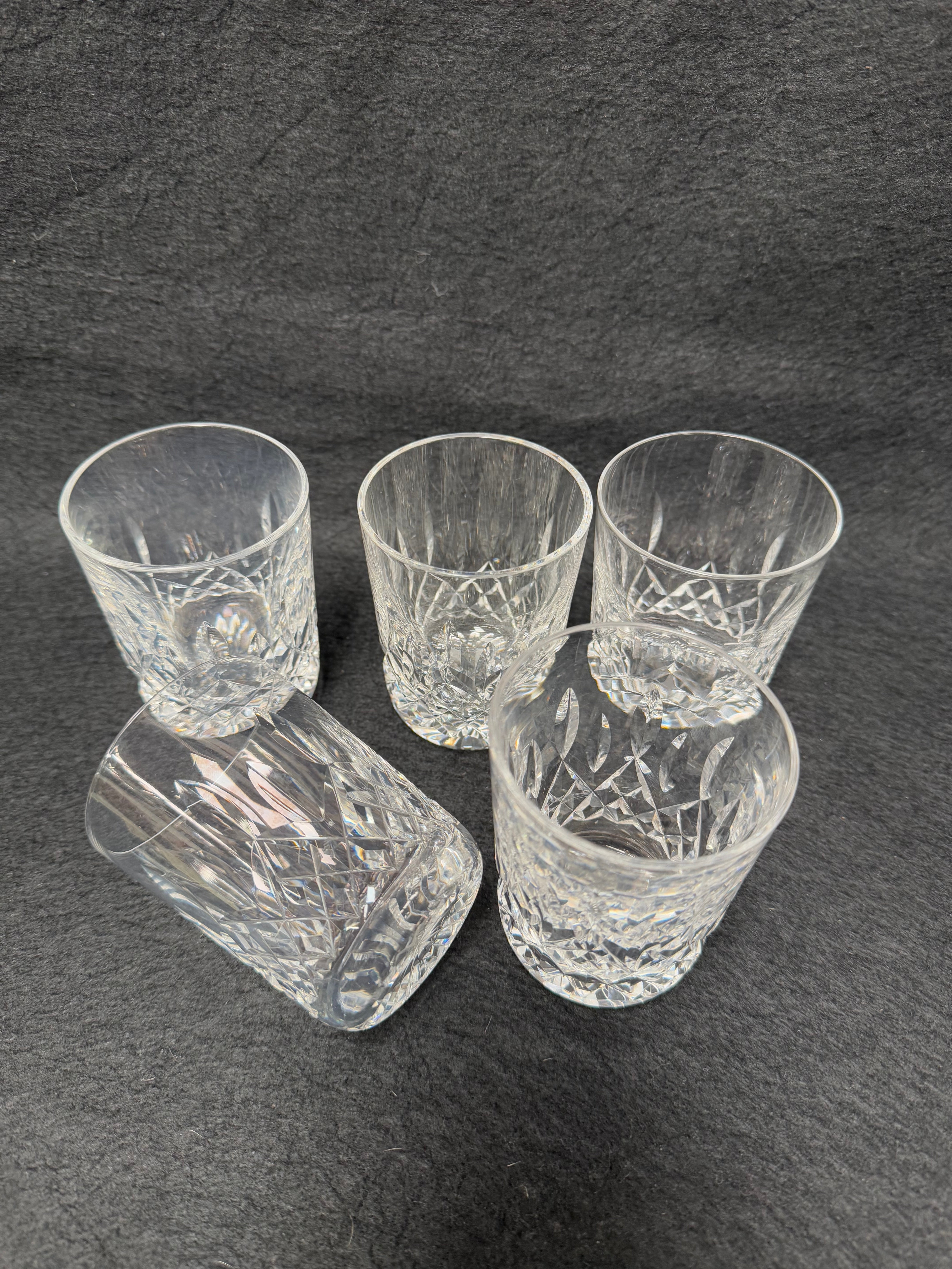Vintage Set of Four Waterford Crystal Tumblers Lismore Pattern | Antique & Vintage | Moonee Ponds Antiques | Australia Wide