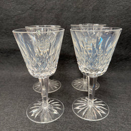 Set of Four Vintage Waterford Crystal Wine Glasses With Lismore Pattern