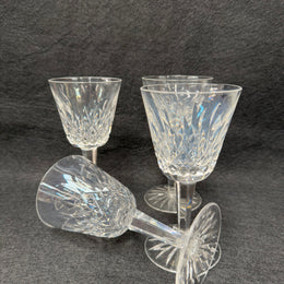 Set of Four Vintage Waterford Crystal Wine Glasses With Lismore Pattern