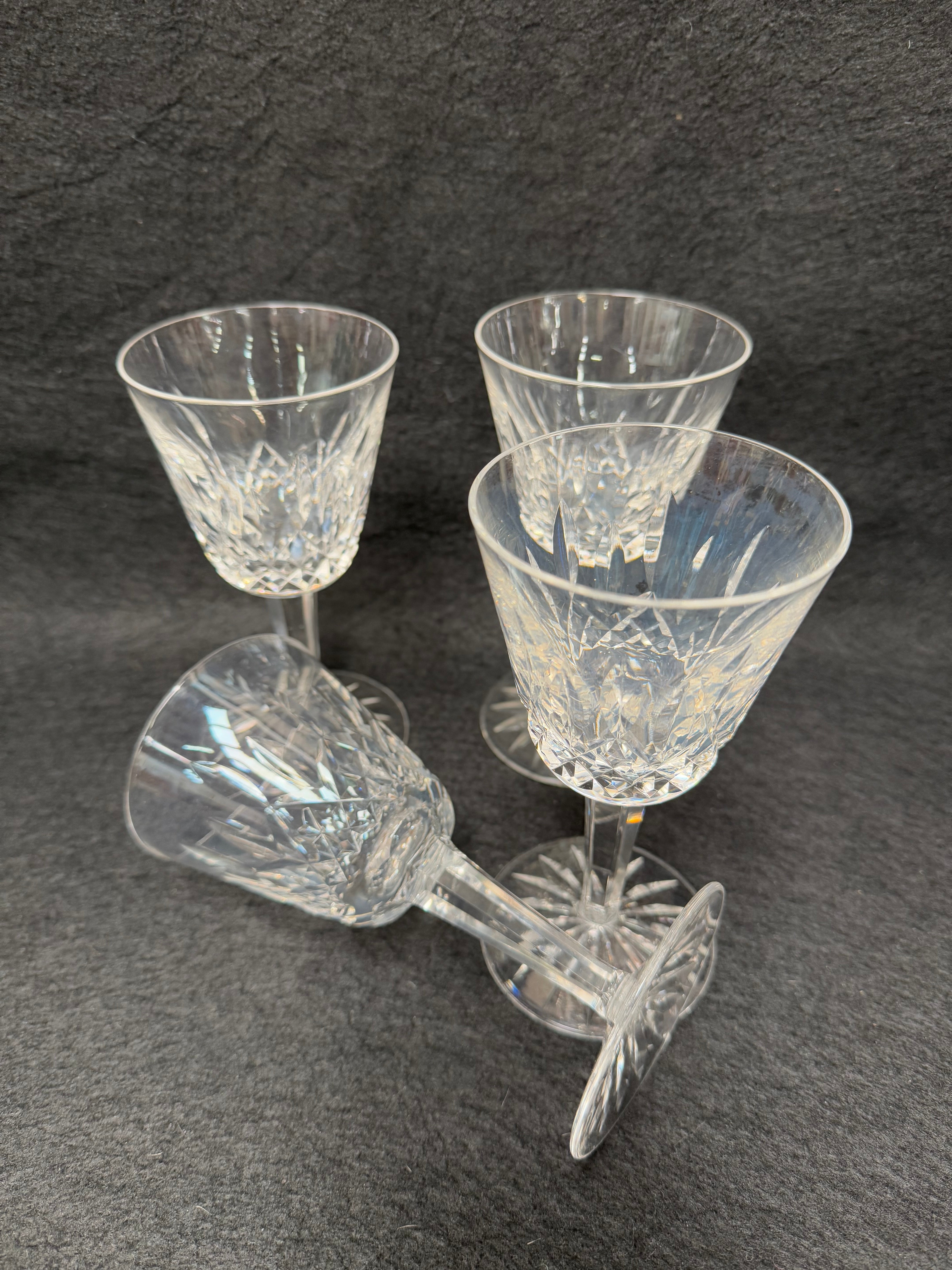 Set of Four Vintage Waterford Crystal Wine Glasses With Lismore Pattern | Antique & Vintage | Moonee Ponds Antiques | Australia Wide