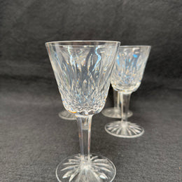 Set of Four Vintage Waterford Crystal Wine Glasses With Lismore Pattern