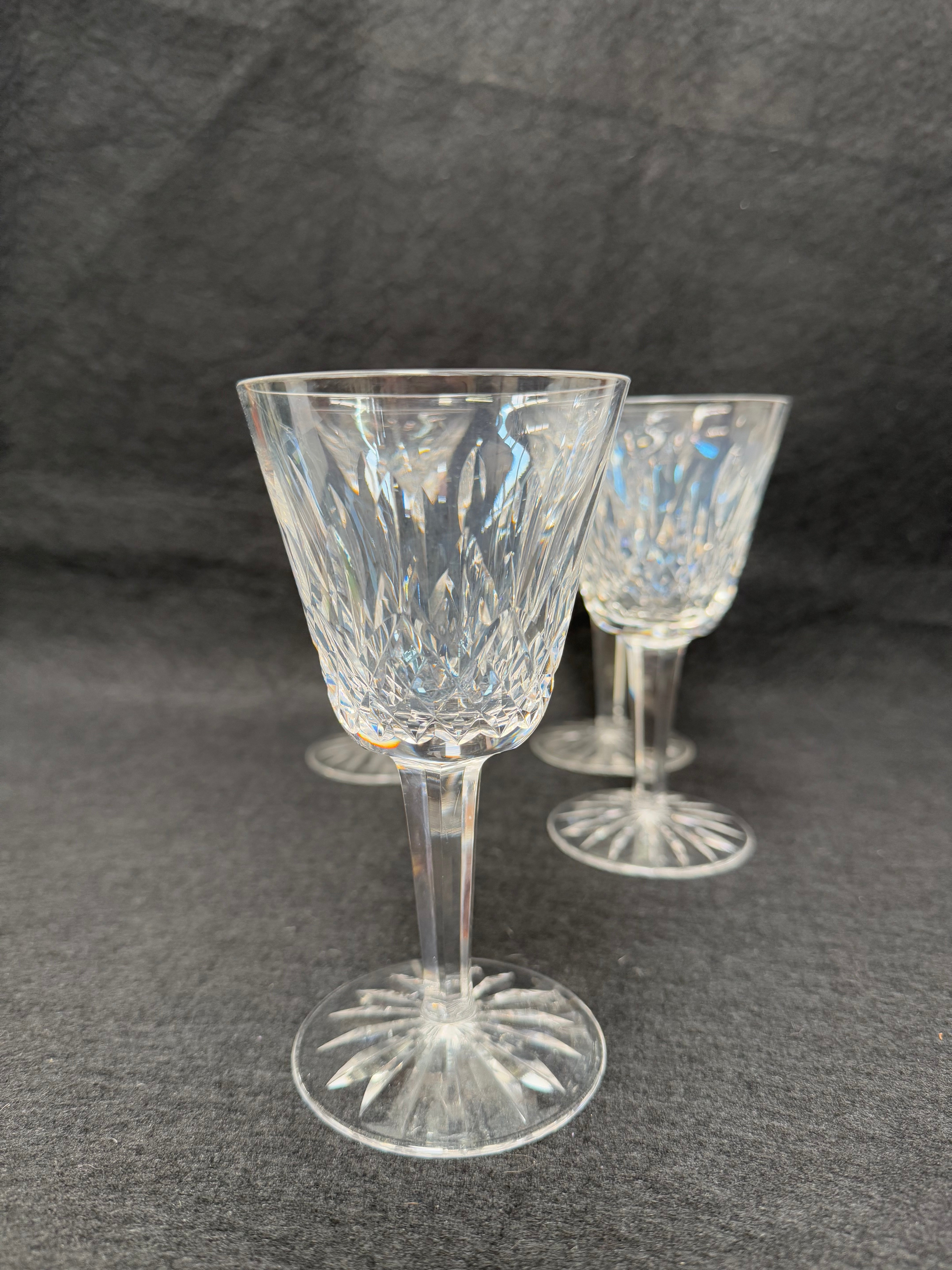 Set of Four Vintage Waterford Crystal Wine Glasses With Lismore Pattern | Antique & Vintage | Moonee Ponds Antiques | Australia Wide