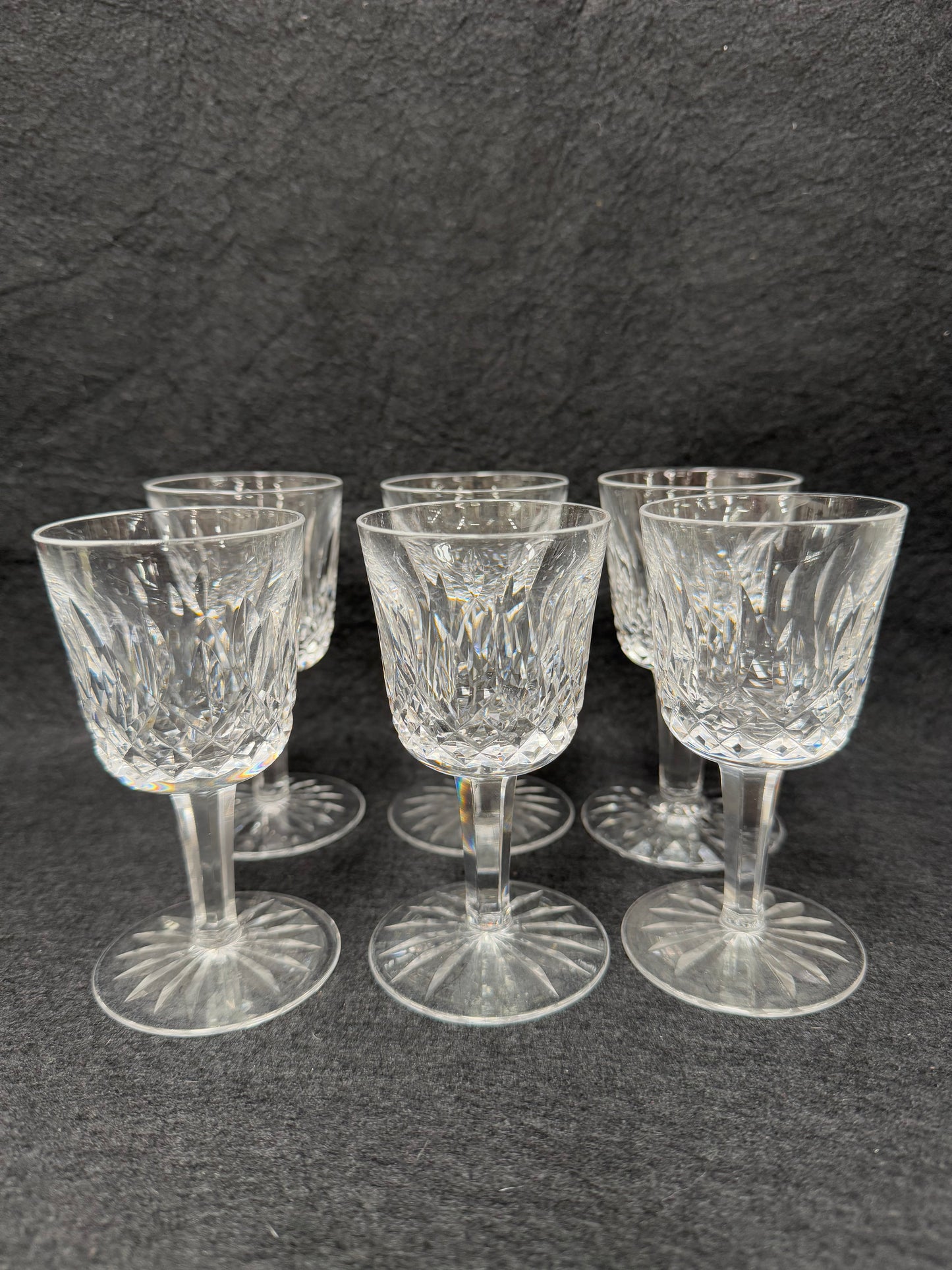 Set of 6 Vintage Waterford Crystal Sherry/Port Glasses