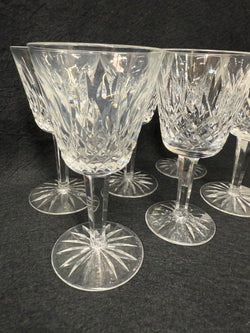 Set of Six Vintage Waterford Crystal Wine Glasses With Lismore Pattern | Antique & Vintage | Moonee Ponds Antiques | Australia Wide Delivery