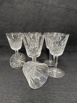 Set of Six Vintage Waterford Crystal Wine Glasses With Lismore Pattern | Antique & Vintage | Moonee Ponds Antiques | Australia Wide Delivery