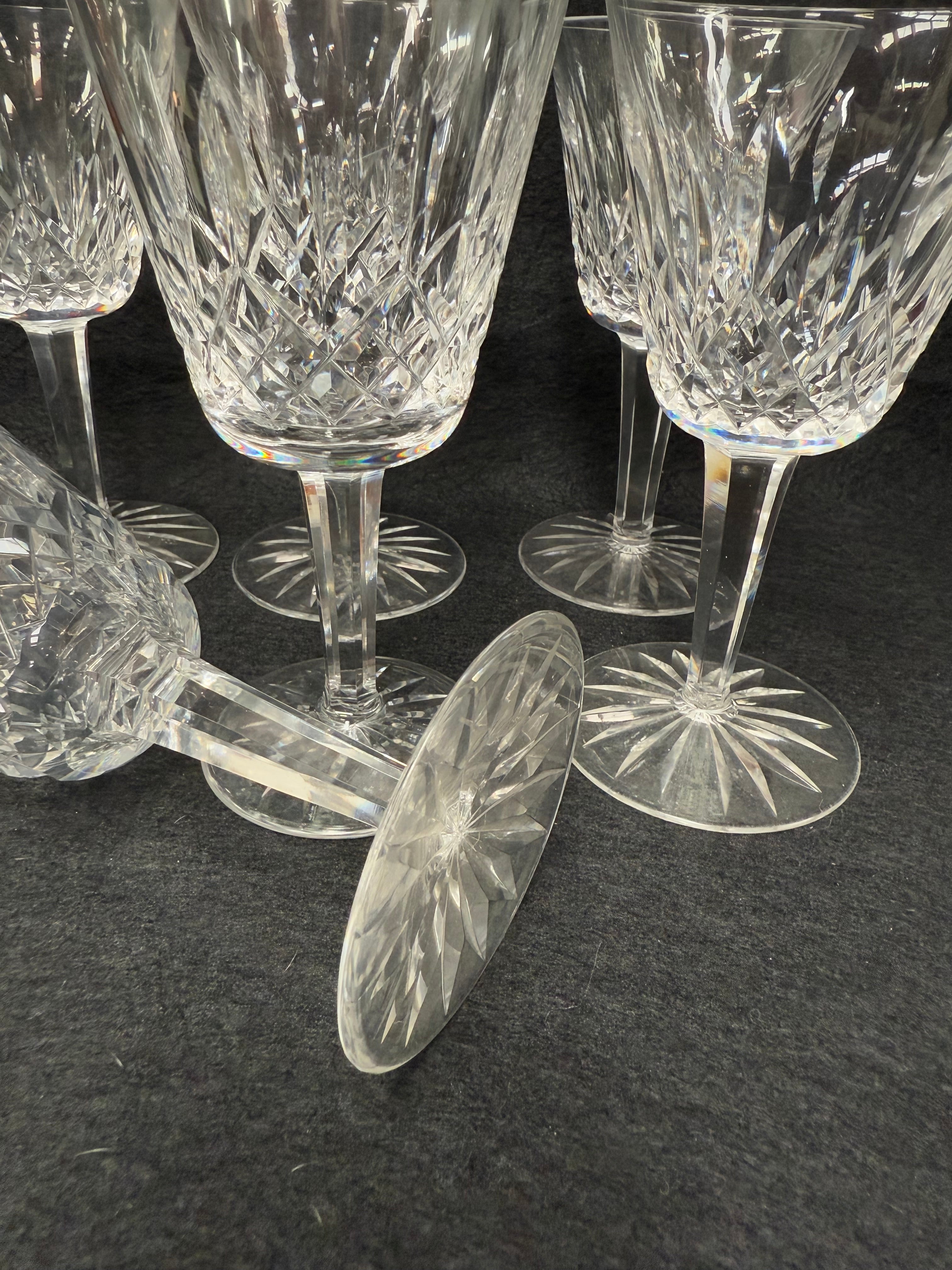 Set of Six Vintage Waterford Crystal Wine Glasses With Lismore Pattern | Antique & Vintage | Moonee Ponds Antiques | Australia Wide