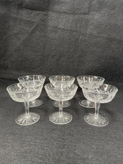 Set of 6 Vintage Waterford Crystal Champagne Glasses With Lismore Pattern | Antique & Vintage | Moonee Ponds Antiques | Australia Wide Delivery