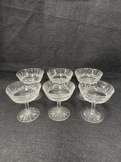 Set of 6 Vintage Waterford Crystal Champagne Glasses With Lismore Pattern | Antique & Vintage | Moonee Ponds Antiques | Australia Wide Delivery