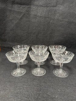 Set of 6 Vintage Waterford Crystal Champagne Glasses With Lismore Pattern | Antique & Vintage | Moonee Ponds Antiques | Australia Wide Delivery