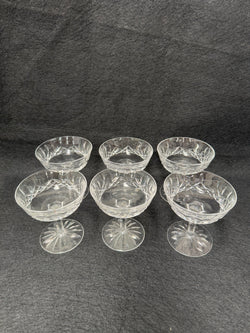 Set of 6 Vintage Waterford Crystal Champagne Glasses With Lismore Pattern | Antique & Vintage | Moonee Ponds Antiques | Australia Wide Delivery