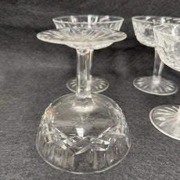 Set of 6 Vintage Waterford Crystal Champagne Glasses With Lismore Pattern