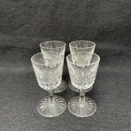 Set of 4 Vintage Waterford Crystal Sherry/Port Glasses Lismore Pattern