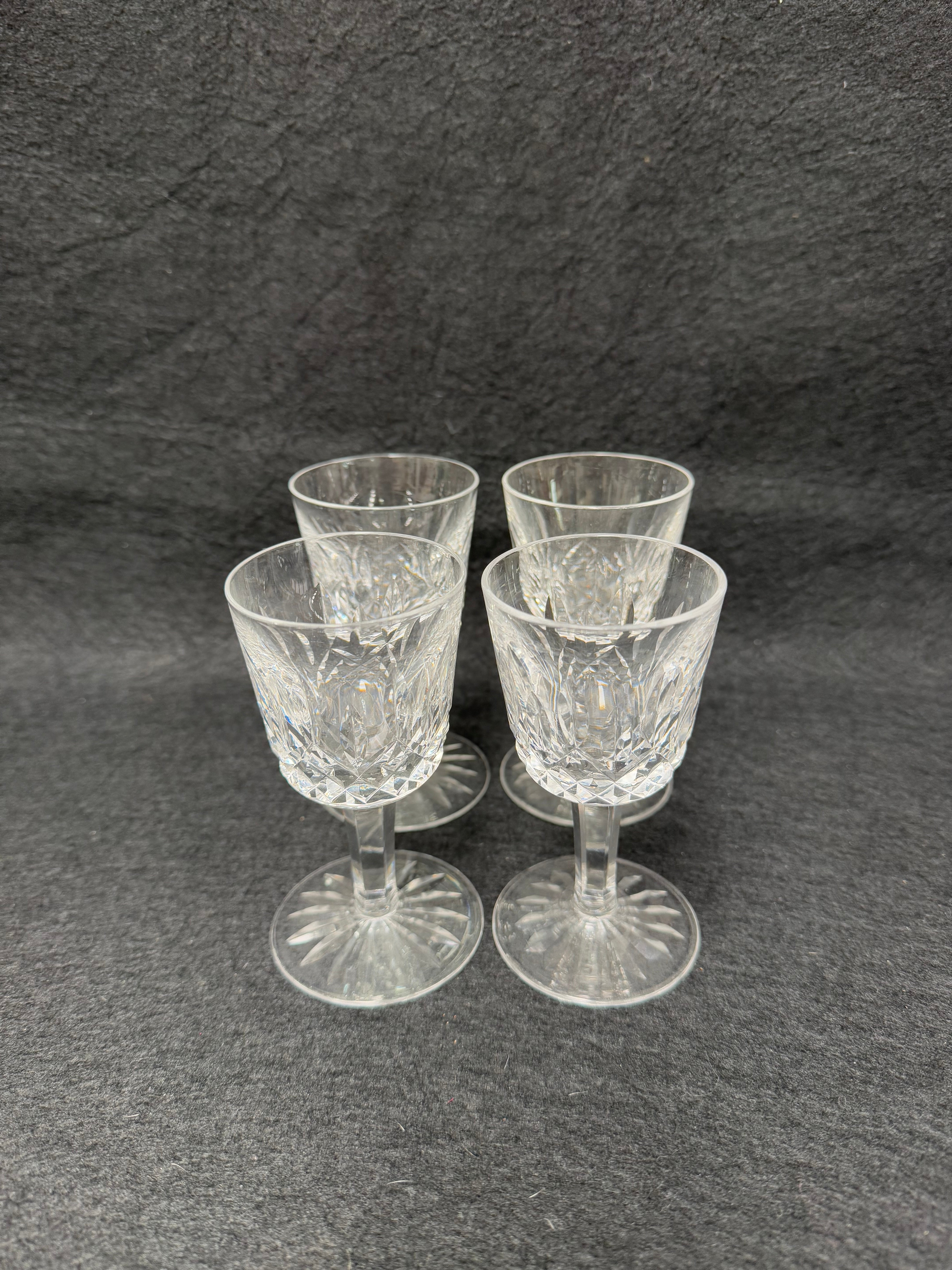 Set of 4 Vintage Waterford Crystal Sherry/Port Glasses Lismore Pattern | Antique & Vintage | Moonee Ponds Antiques | Australia Wide