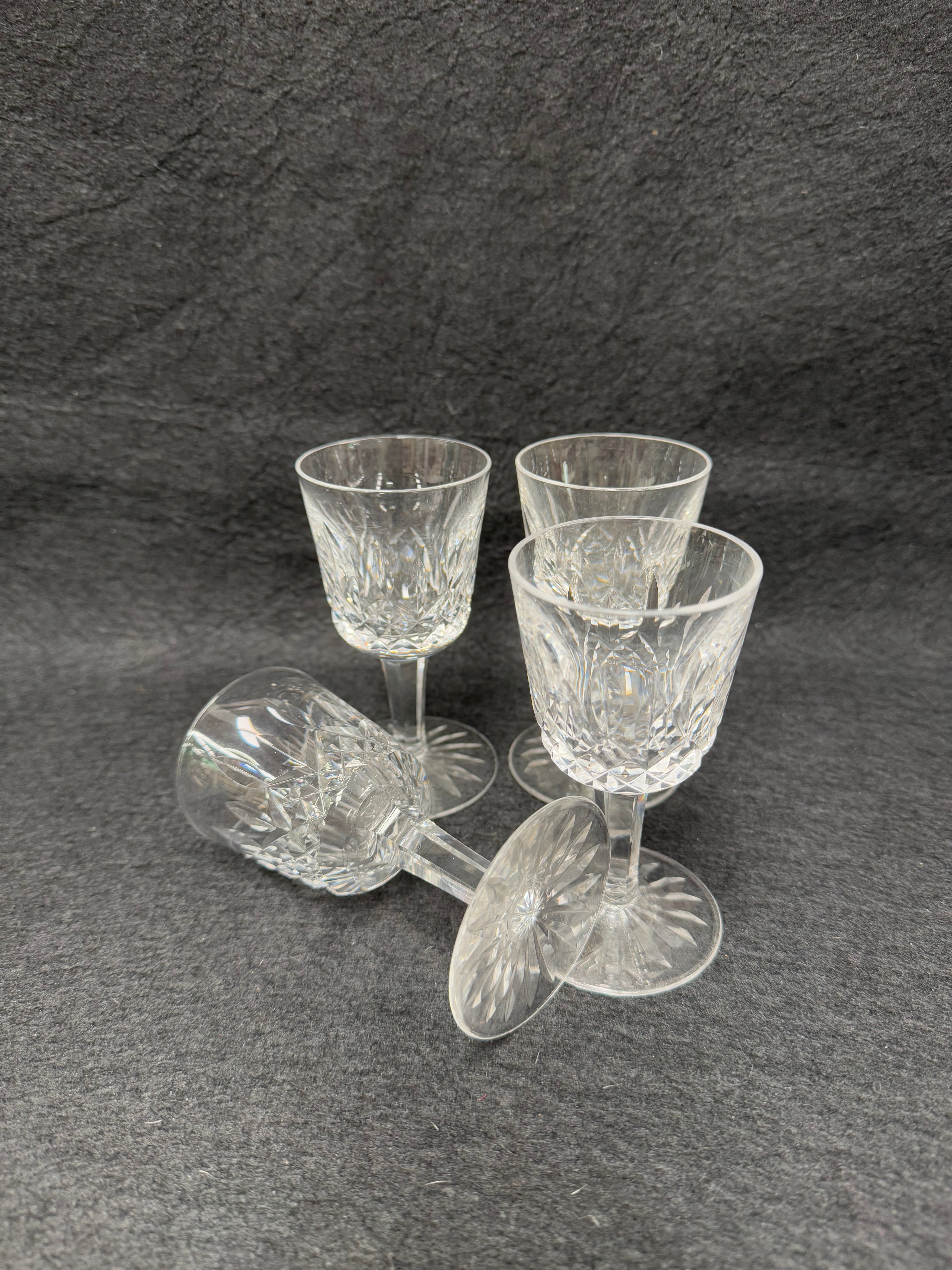 Set of 4 Vintage Waterford Crystal Sherry/Port Glasses Lismore Pattern | Antique & Vintage | Moonee Ponds Antiques | Australia Wide