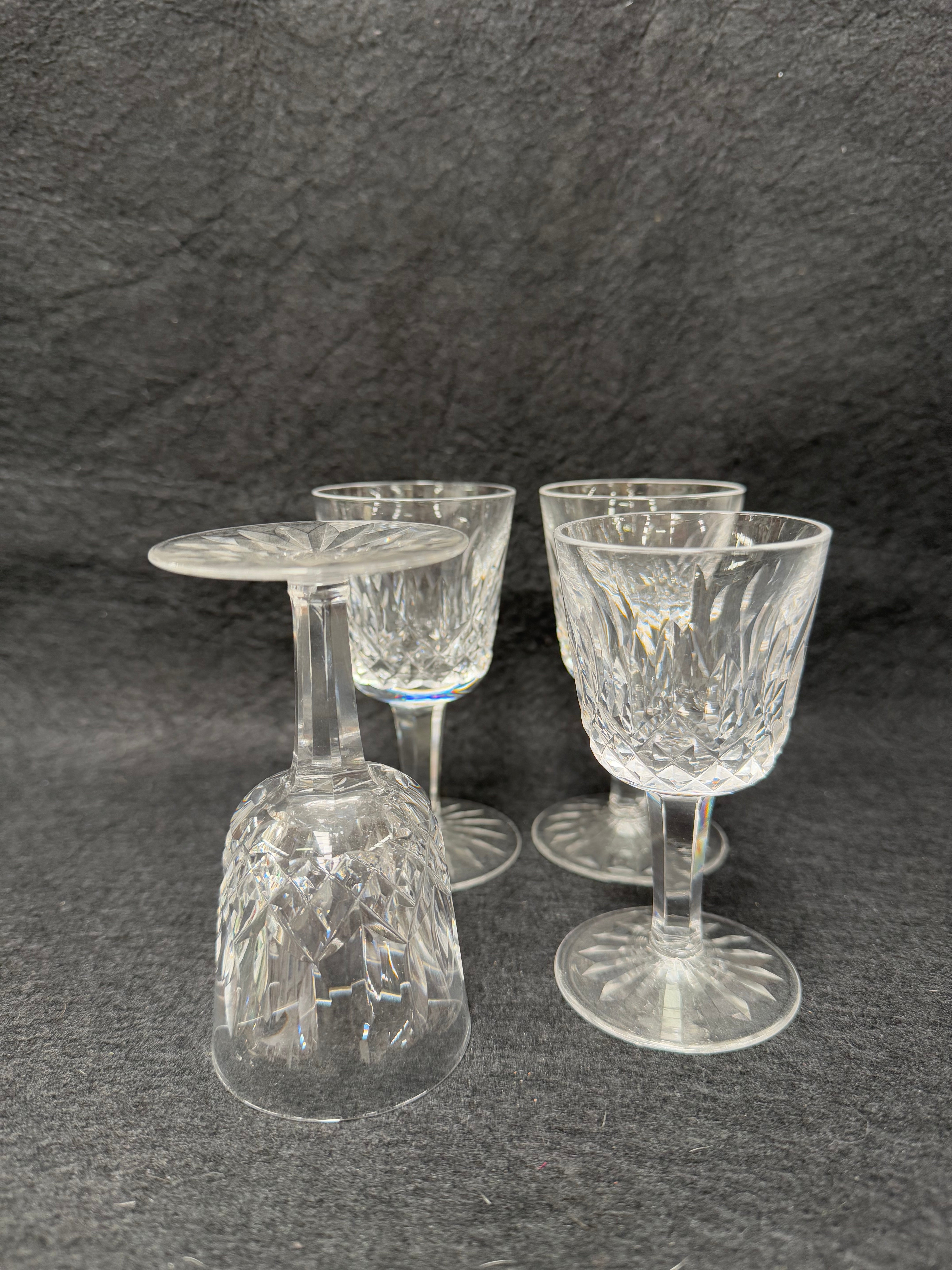 Set of 4 Vintage Waterford Crystal Sherry/Port Glasses Lismore Pattern | Antique & Vintage | Moonee Ponds Antiques | Australia Wide