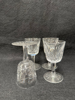 Set of 4 Vintage Waterford Crystal Sherry/Port Glasses Lismore Pattern | Antique & Vintage | Moonee Ponds Antiques | Australia Wide Delivery