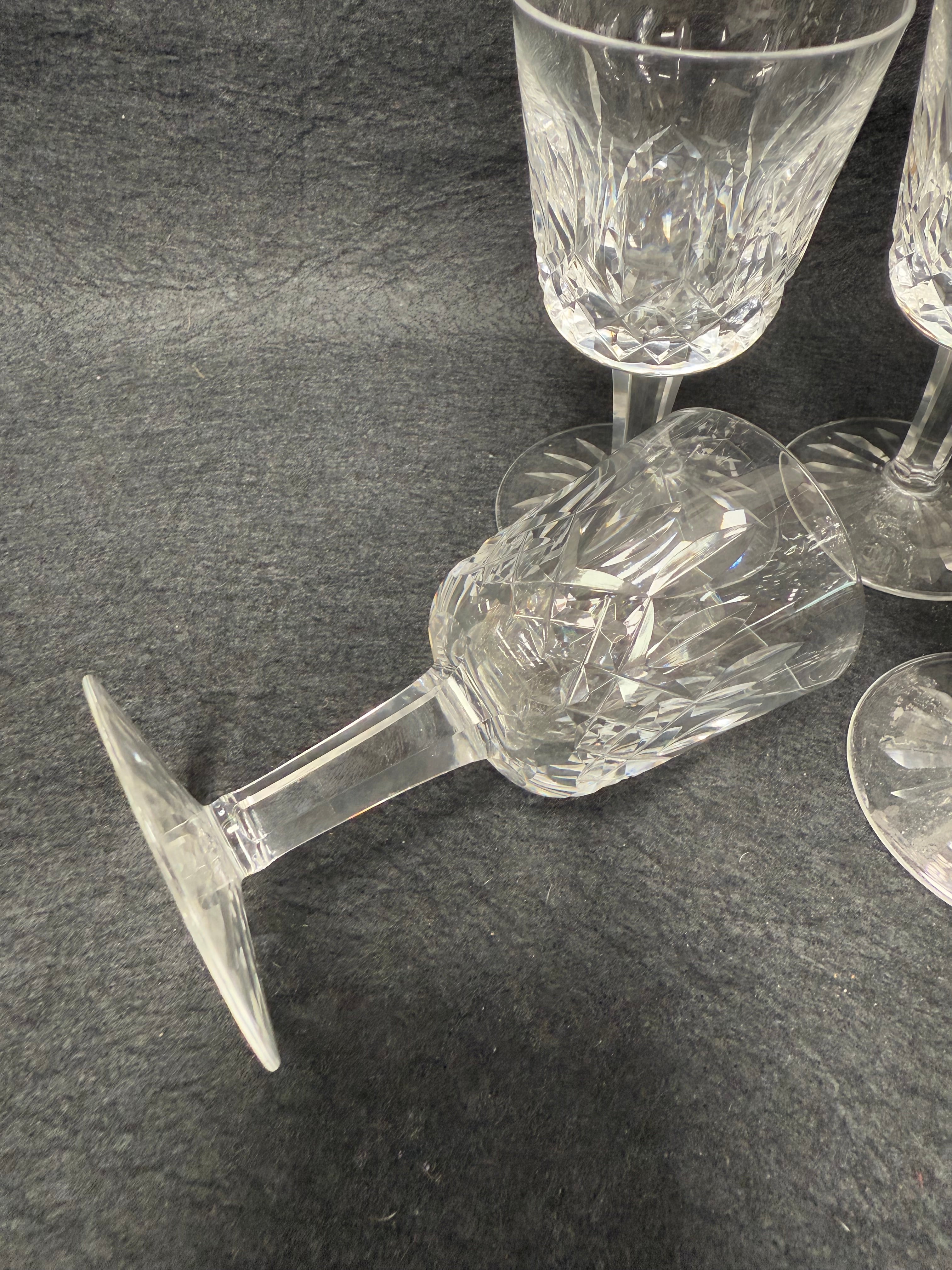Set of 4 Vintage Waterford Crystal Sherry/Port Glasses Lismore Pattern | Antique & Vintage | Moonee Ponds Antiques | Australia Wide