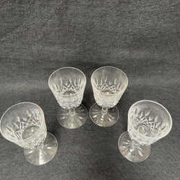 Set of 4 Vintage Waterford Crystal Sherry/Port Glasses Lismore Pattern