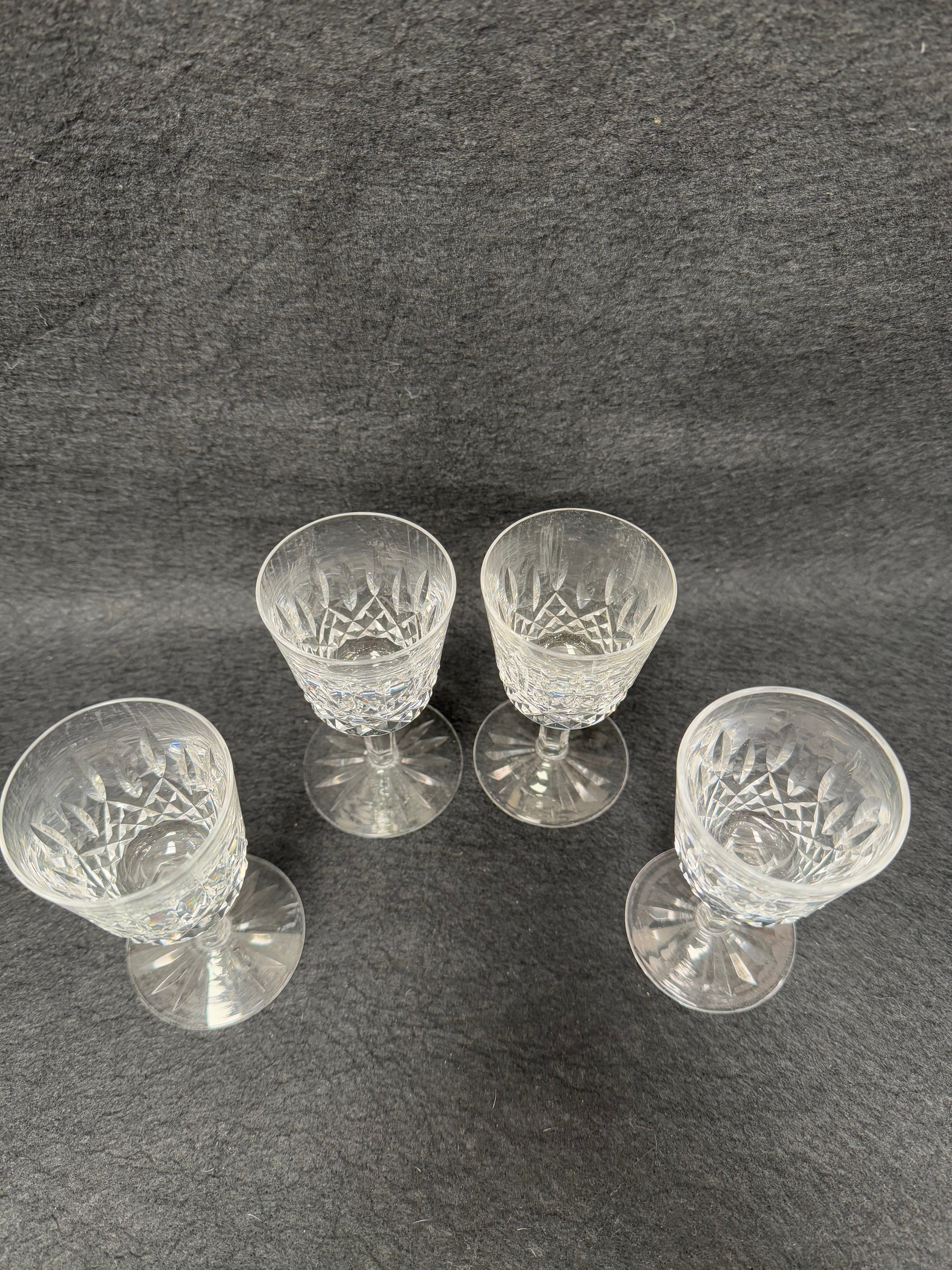 Set of 4 Vintage Waterford Crystal Sherry/Port Glasses Lismore Pattern | Antique & Vintage | Moonee Ponds Antiques | Australia Wide