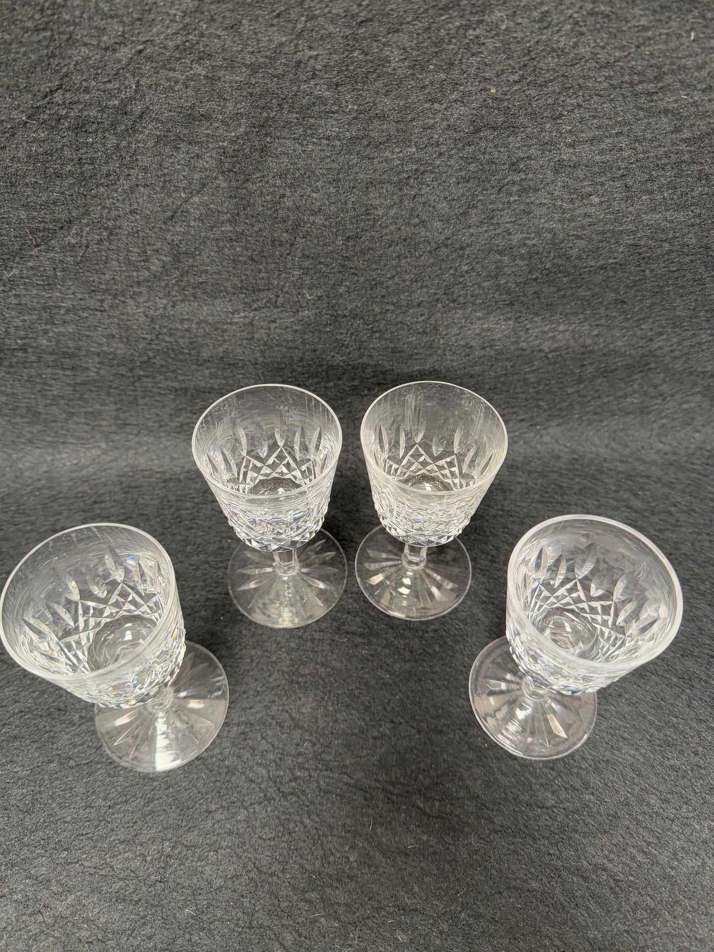 Set of 4 Vintage Waterford Crystal Sherry/Port Glasses Lismore Pattern