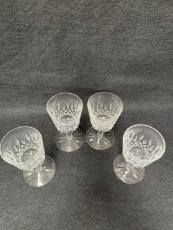 Set of 4 Vintage Waterford Crystal Sherry/Port Glasses Lismore Pattern | Antique & Vintage | Moonee Ponds Antiques | Australia Wide Delivery