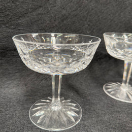 Set of 4 Vintage Waterford Crystal Champagne Glasses With Lismore Pattern