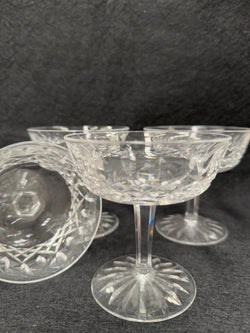 Set of 4 Vintage Waterford Crystal Champagne Glasses With Lismore Pattern | Antique & Vintage | Moonee Ponds Antiques | Australia Wide Delivery