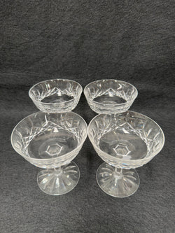 Set of 4 Vintage Waterford Crystal Champagne Glasses With Lismore Pattern | Antique & Vintage | Moonee Ponds Antiques | Australia Wide Delivery
