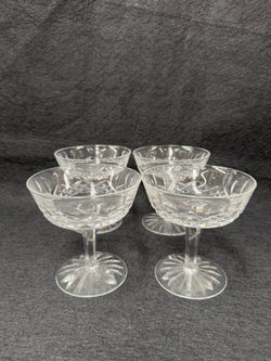 Set of 4 Vintage Waterford Crystal Champagne Glasses With Lismore Pattern | Antique & Vintage | Moonee Ponds Antiques | Australia Wide Delivery