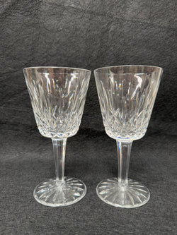 Set of Two Classic Vintage Waterford Crystal Goblets Lismore Pattern | Antique & Vintage | Moonee Ponds Antiques | Australia Wide Delivery