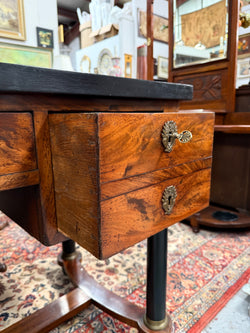 Antique Regency Revival Walnut Partner's Desk | Leather Top Office Desk Australia