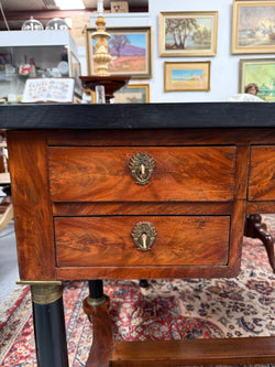 Antique Regency Revival Walnut Partner's Desk | Leather Top Office Desk Australia