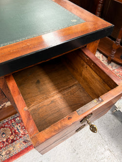 Antique Regency Revival Walnut Partner's Desk | Leather Top Office Desk Australia