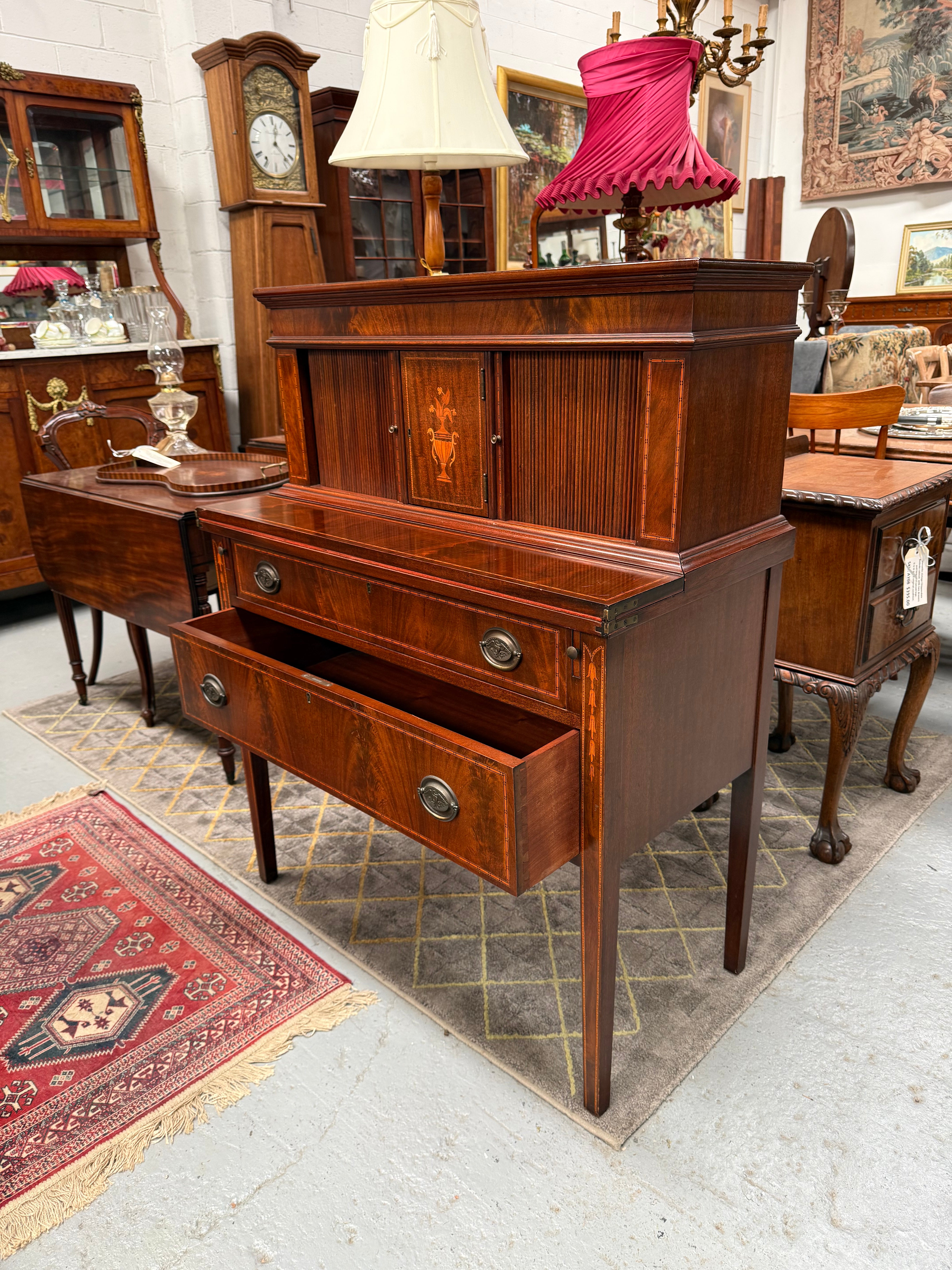Antique Edwardian Sheraton Style Ladies Bureau | Antique & Vintage | Moonee Ponds Antiques | Australia Wide Delivery