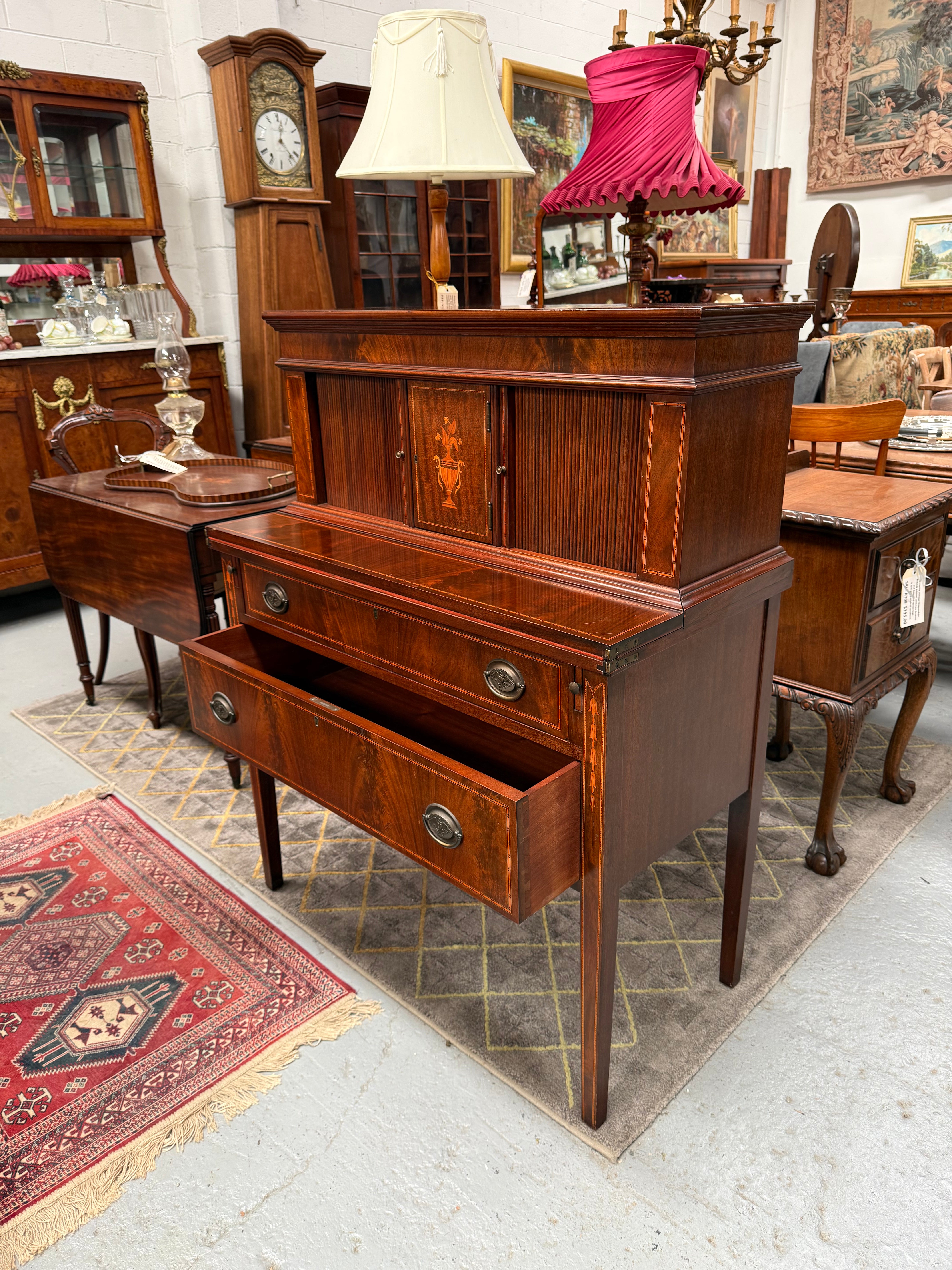 Antique Edwardian Sheraton Style Ladies Bureau | Antique & Vintage | Moonee Ponds Antiques | Australia Wide Delivery