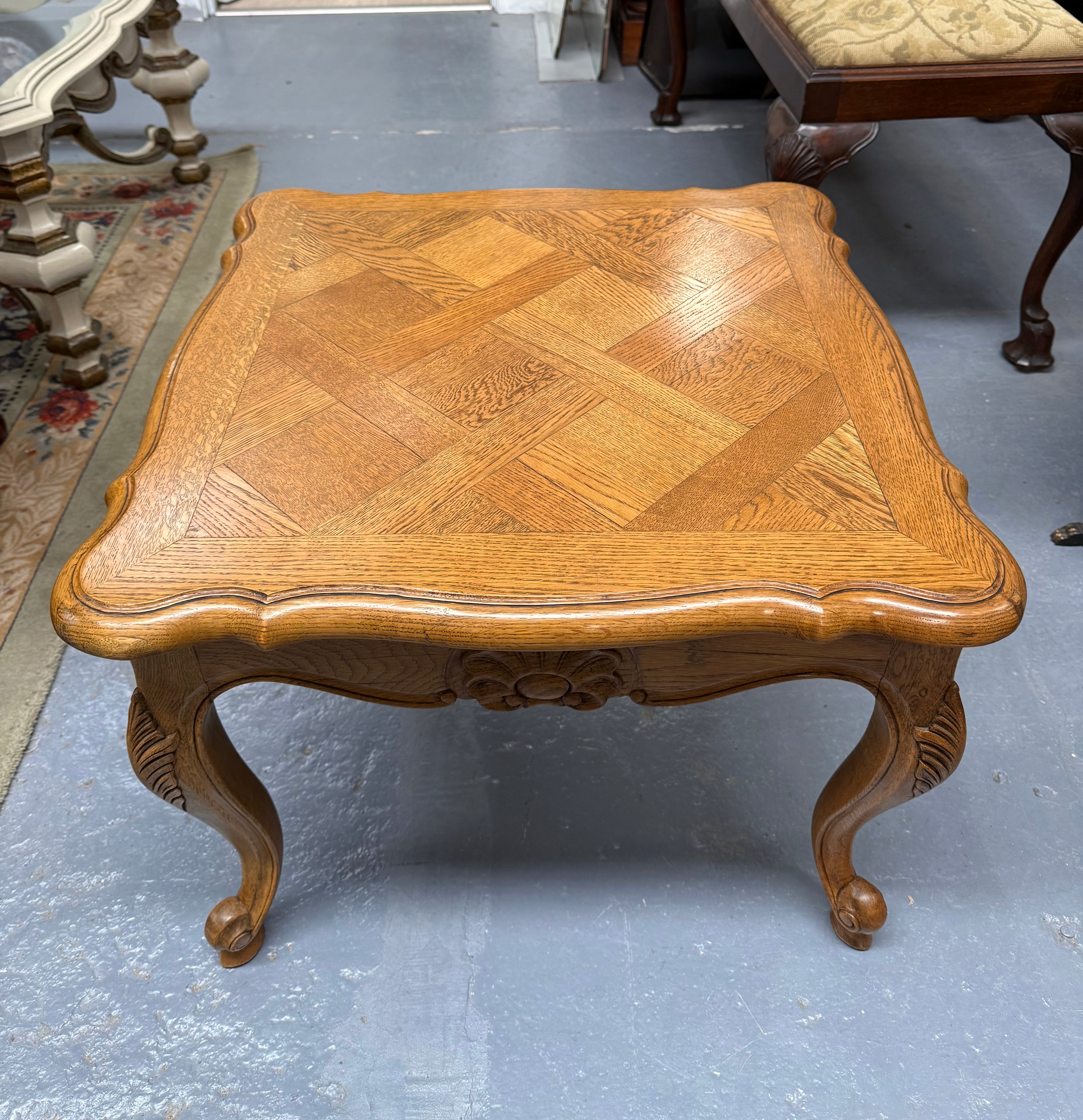 French Provincial Oak Coffee Table