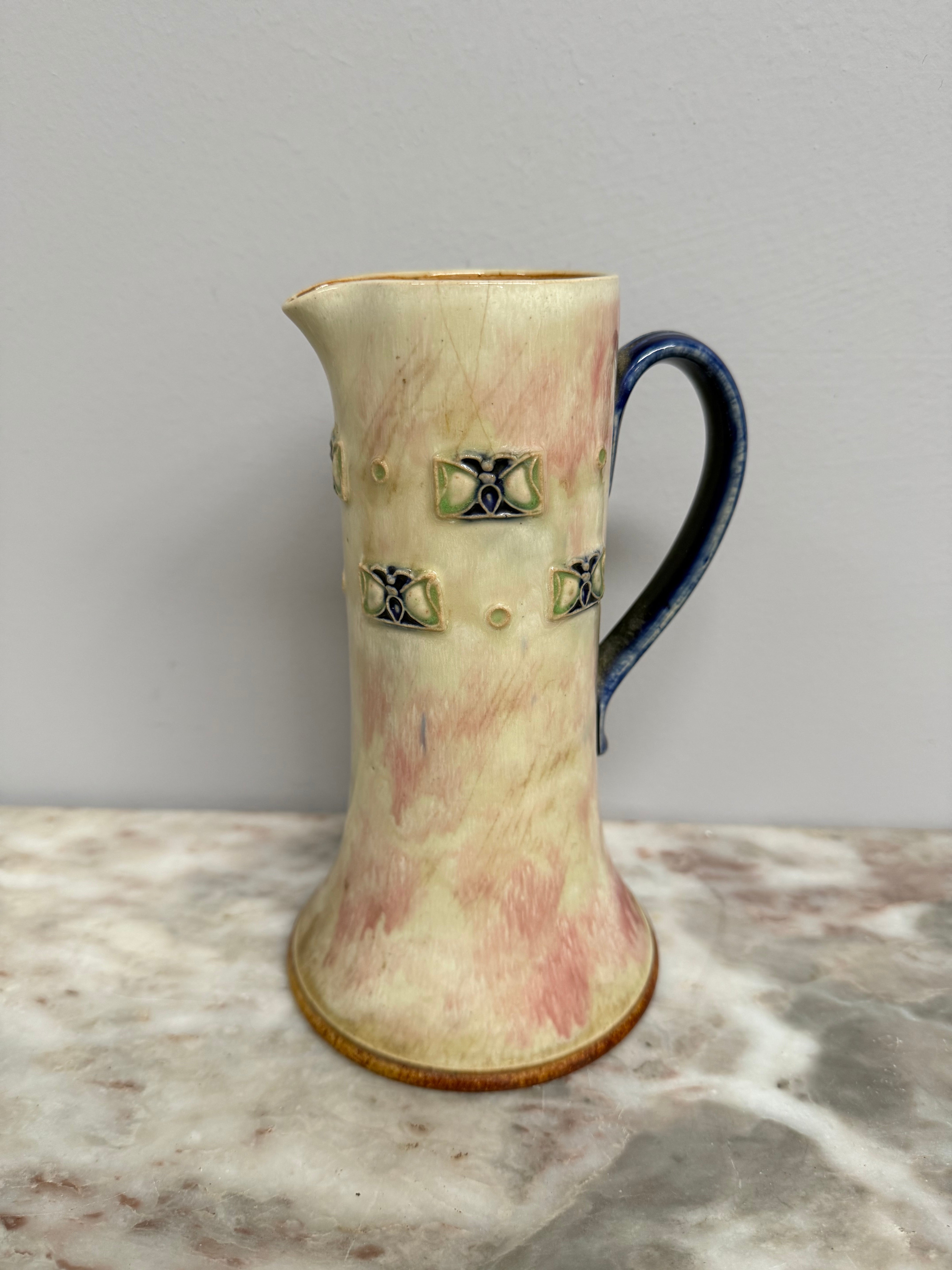 Antique Royal Doulton Stoneware Art Nouveau Jug