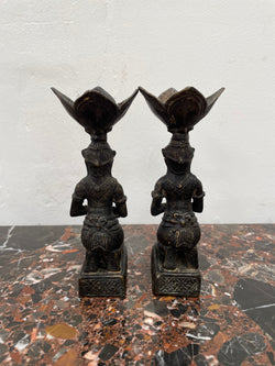 Antique Pair of Bronze Candle Holders | Antique & Vintage | Moonee Ponds Antiques | Australia Wide Delivery