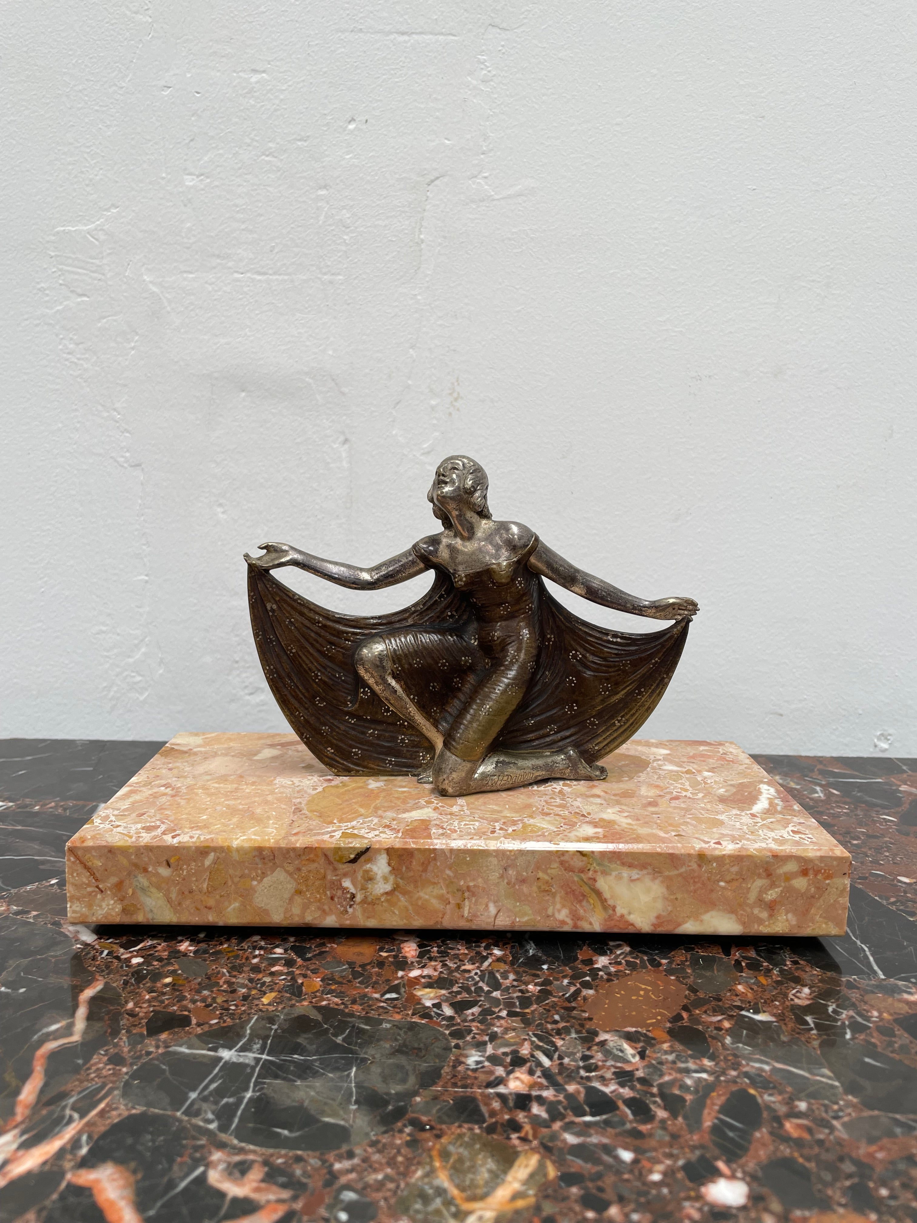 Art Deco Bronze Figure on Marble Base | Antique & Vintage | Moonee Ponds Antiques | Australia Wide Delivery