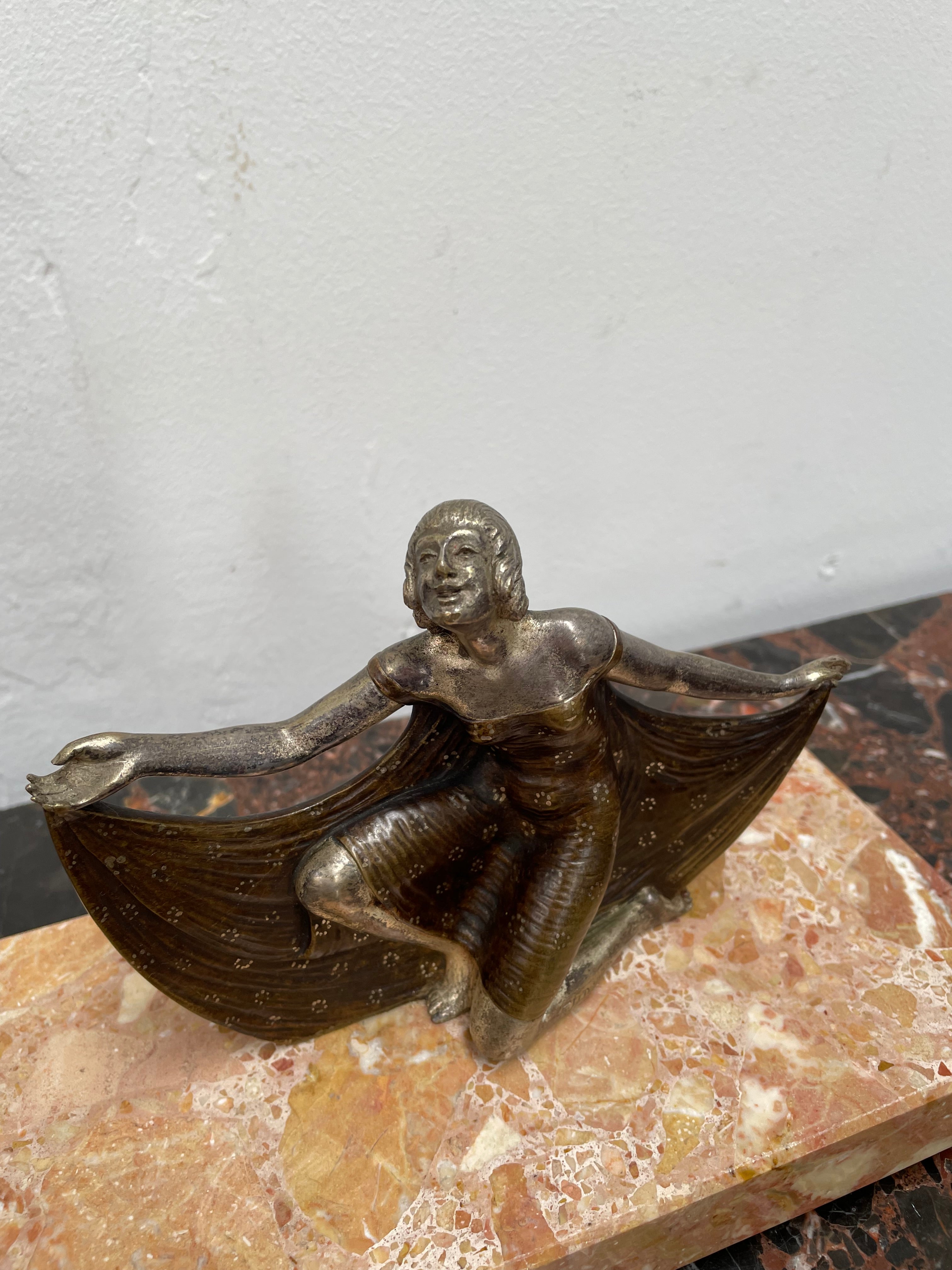 Art Deco Bronze Figure on Marble Base | Antique & Vintage | Moonee Ponds Antiques | Australia Wide Delivery