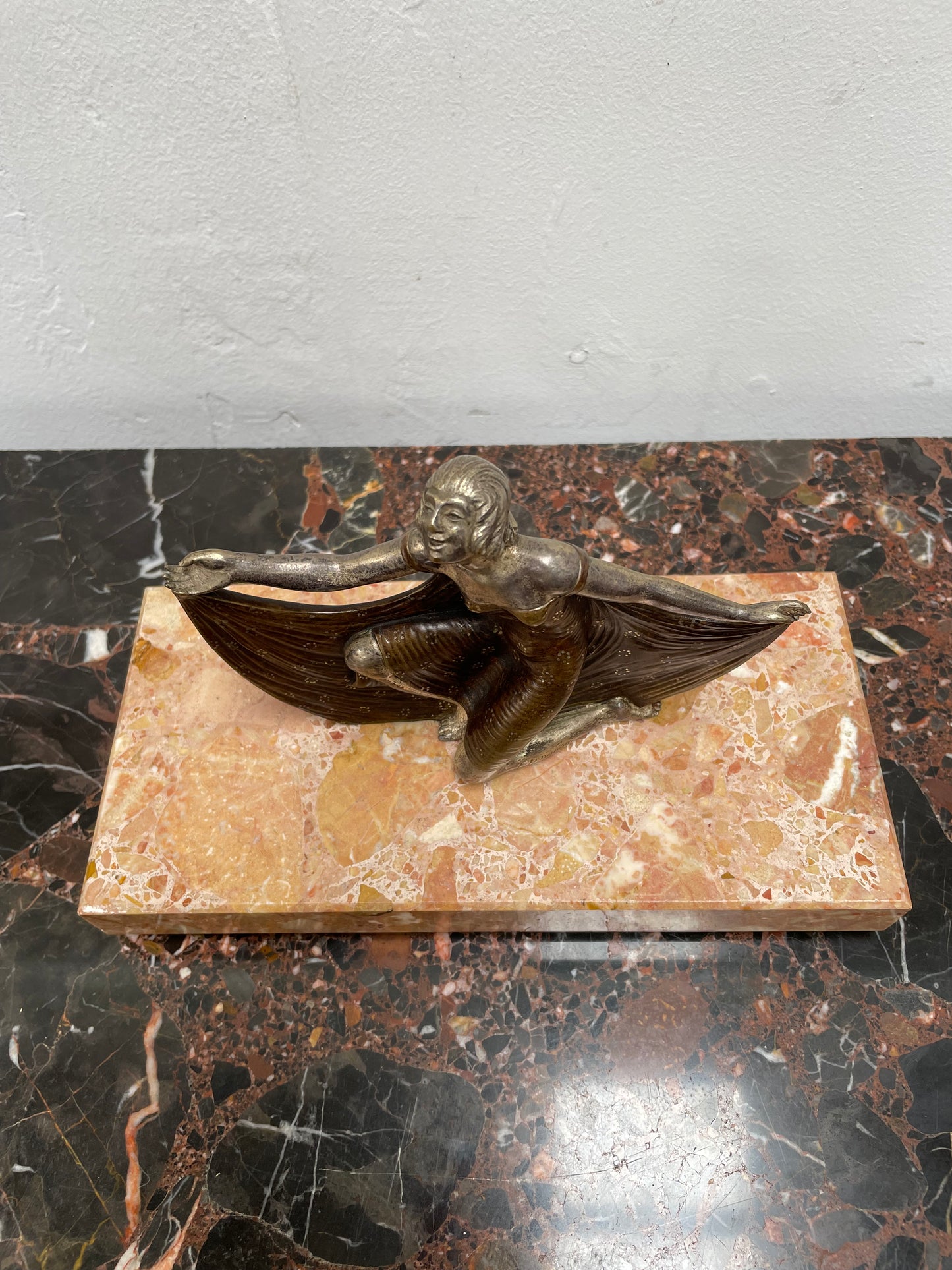 Art Deco Bronze Figure on Marble Base