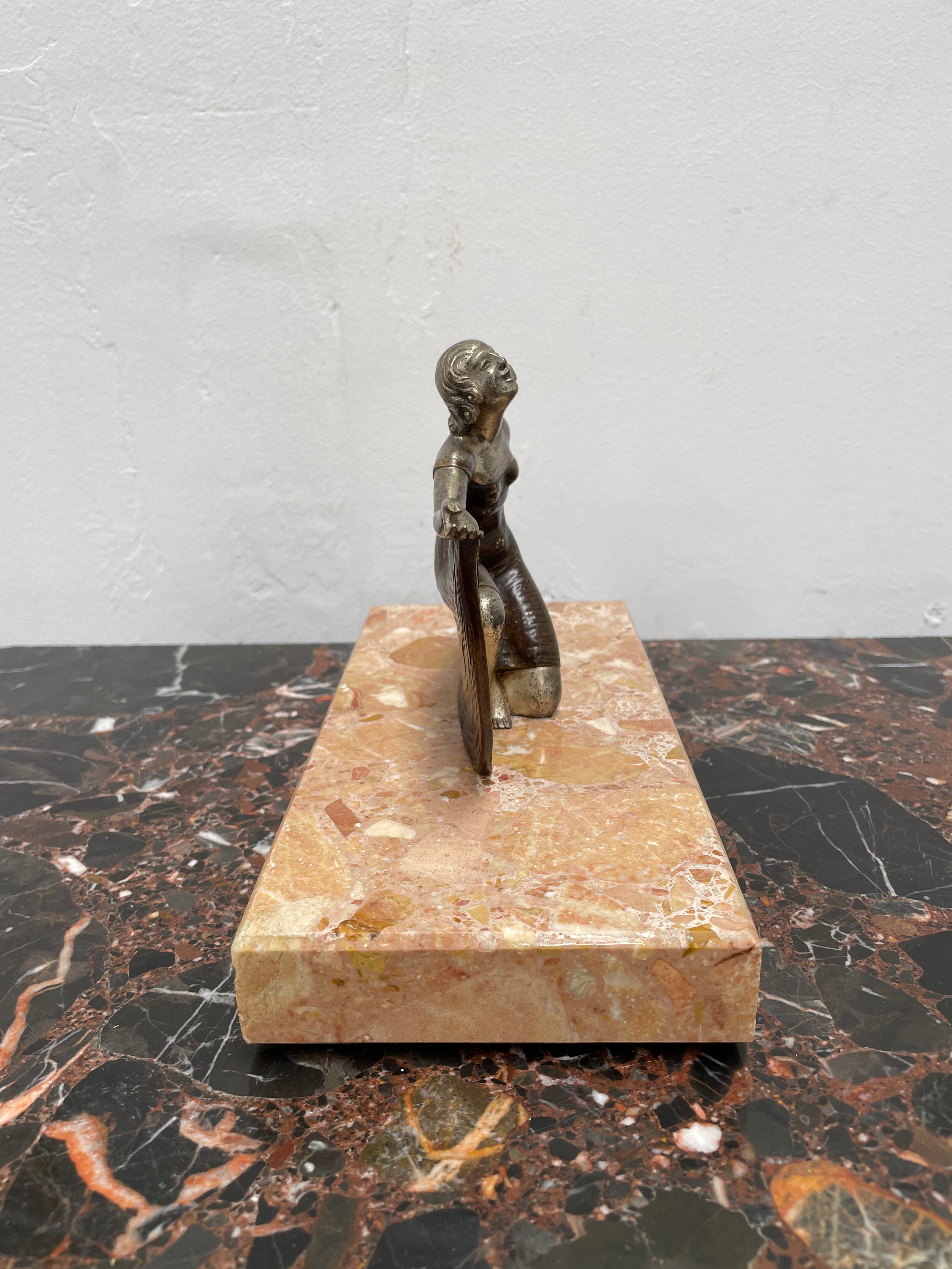Art Deco Bronze Figure on Marble Base | Antique & Vintage | Moonee Ponds Antiques | Australia Wide Delivery