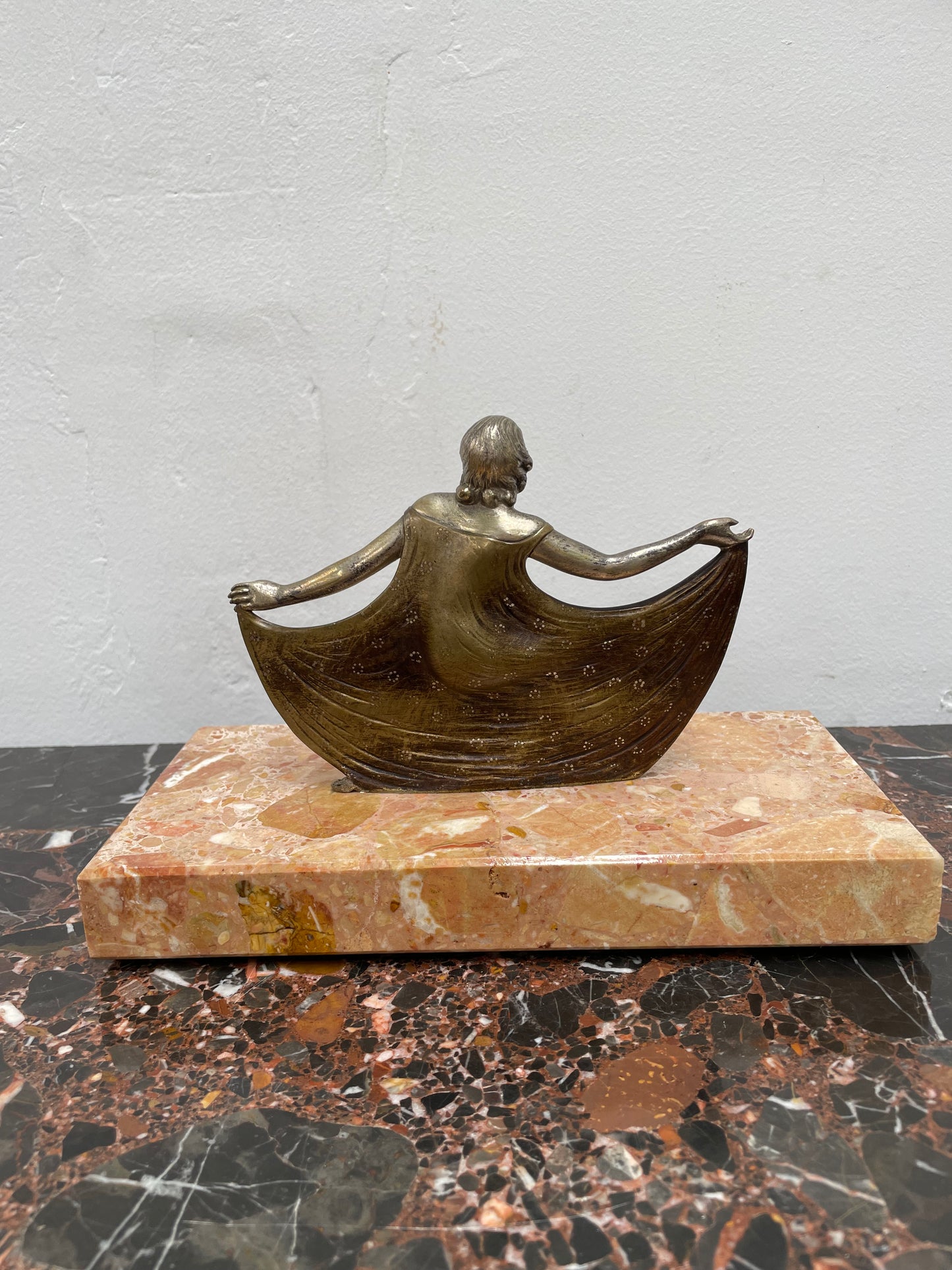 Art Deco Bronze Figure on Marble Base